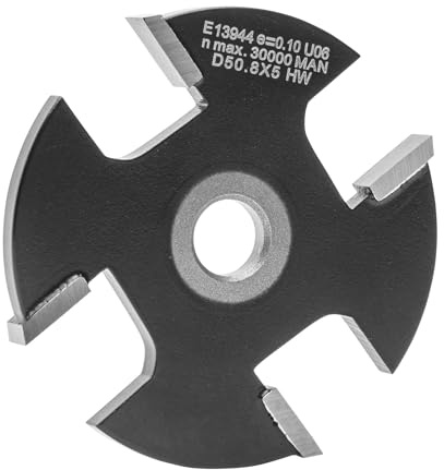 ENT 13944 Scheibennutfräser HW, Schaft (S) 8 mm, Durchmesser (D) 50,8 mm, NL 5 mm, Z4