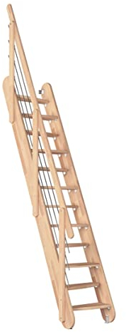 DOLLE Raumspartreppe Bern Höhe bis 285 cm Buche Leimholz (lackiert) inkl. einseitigem Geländer