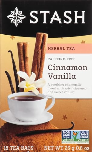 Stash Tea Premium Caffeine Free Herbal Tea, Cinnamon Vanilla, 18 Count