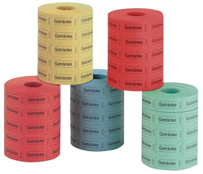 Herlitz, 5x1000 Abrisse Getränkemarken, 5x von einer Farbe, eine Farbauswahl ist nicht möglich