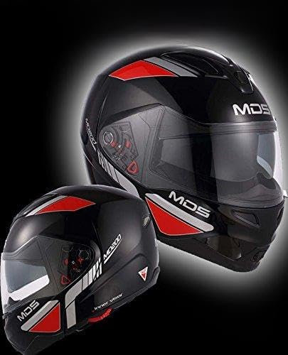 AGV Motorradhelm MD200 MDS E2205 Multi, Mehrfarbig (Traveler Schwarz/Rot), M
