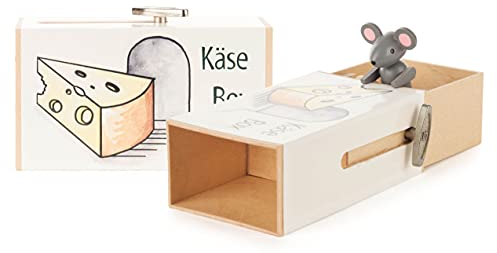 Rudolphs Schatzkiste Musikdose Musikdose Käse-Box mit Maus Höhe ca 6 cm NEU Erzgebirge Spieldose Spieluhr