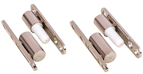 Gedotec Cerniere per restauro, acciaio, nichelate | 2 Cerniere per porte con tecnologia a cuscinetti a strisciamento esente da manutenzione | Diametro: 15 mm | Cerniera a vite, 2 parti | 2 Pezzi