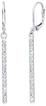 Elli Ohrringe Damen Ohrhänger Geo Stab mit Kristallen 925 Sterling Silber