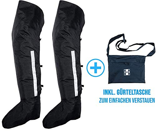 HOCK Regengamaschen Überschuhe Extra Lang - Die Praktische Alternative zur Regenhose - 100% Wasserdicht - Schutz vor Schnee und Regen beim Radfahren (schwarz, S (36-38))