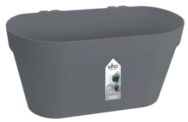 Elho Loft Urban Green Wall Pot Duo 28 - Pot De Fleurs pour Balcon & Extérieur - Ø 28.0 x H 13.2 cm - Noir/Anthracite
