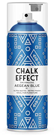 CL COSMOS LAC Kreidefarbe Spray Chalk Effect - hochwertige chalky Kreidesprühfarbe Farbspray - Spray Paint Farbe (Aegean Blue)