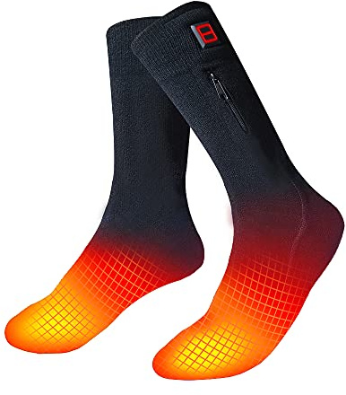 LPCRILLY Heating Socks Foot Warmer Electric Washable Heated Socks Adjustable Temperature for Outdoor Sporting (Medium)