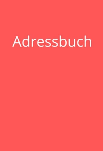 Telefonbuch Adressbuch: klein A6 mit Register A-Z, Kontaktbuch für über 300 Kontakten, Deutsch, Rot