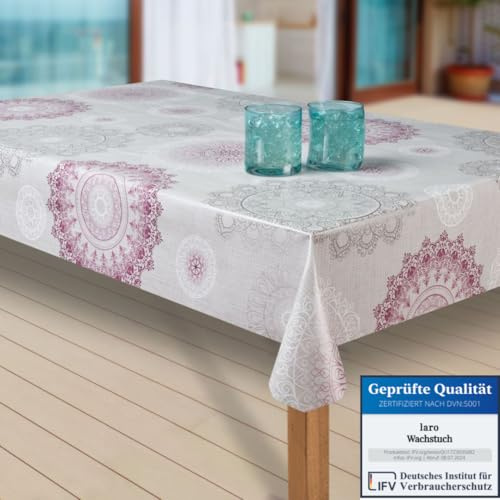 laro Wachstuch-Tischdecke Abwaschbar Garten-Tischdecke Wachstischdecke PVC Plastik-Tischdecken Eckig Meterware Wasserabweisend Abwischbar |13|, Größe:130x160 cm