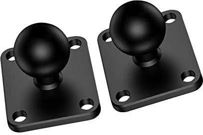 Connexion à Billes de 1 Pouce avec Base carrée, Adaptateur sphérique Creux, Support de Navigation Satellite de Moto, système à Billes GPS, Compatible avec Support RAM/Support iMESTOU (2 pièces)