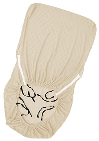 Milageto Funda para sillón de Madera Funda elástica para Silla Sensación cómoda Hecha de poliéster Spandex Tela Jacquard Decoración para el hogar Accesorios, Beige