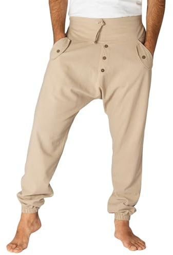 PANASIAM Yogipants 01, Cotton, Khaki, S