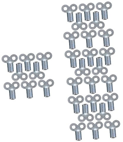 OSALADI 32pcs Radiator Key Gas Key for Bleeding Radiator Tail Keys Air Vent Plumbers Tool Utility Socket Box Square Heater Bleed