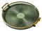 Serving Tray with Golden Handles, Acrylic Decorative Tray Round Tray, Serving Platter for Food/Drinks/Snack/Coffee/Tea, Display Tray for Home Bar Restaurant (Dark Green)