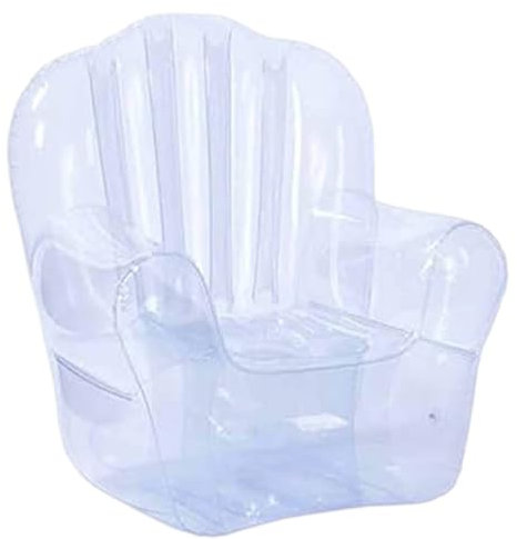 WYEIAHS Transparentes Aufblasbares Sofa Aufblasbare Möbel Lazy Sofa Sessel Campingmöbel Verdicktes PVC-Material MAX Hält 330 Pfund für Kinderzimmer,Wohnzimmer,Schlafzimmer (Transparent)