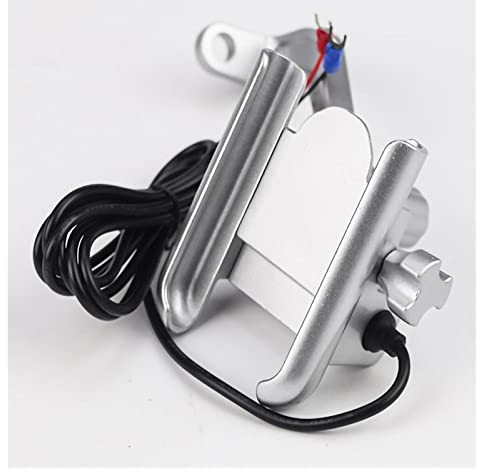 FANGYID Ständer Halter Telefon Lenker Halterung Motorrad Fahrrad Handyhalter Ständer Mit USB Ladegerät Moto Fahrrad Lenker Mirro Mobil Halterung Halterung Aluminium(Size:F-Mirro Silver)
