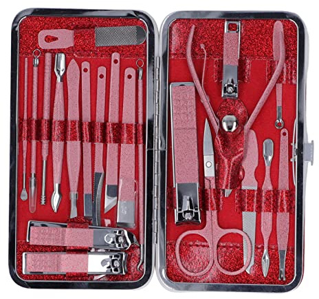 Respicefinem 21pcs Herramientas de manicura Conjunto de alta nitidez de acero inoxidable de acero múltiple para el cuidado de la mano y el cuidado facial