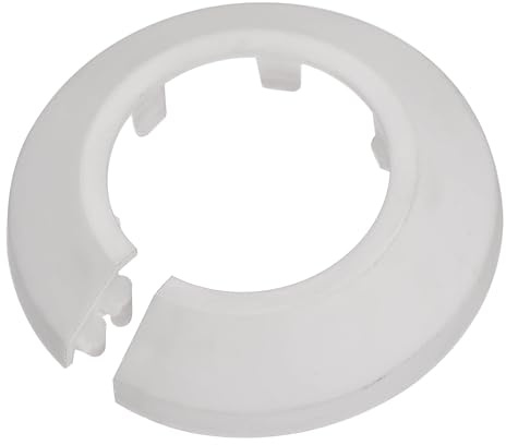 TOP-VIGOR 10 Stück 35 mm Rohrabdeckungsdekoration, einrastende PP-Kunststoff-Rosette, Rohrmanschette für Wasserleitung, Abflussleitung, WC-Abflussrohr, Wandrohreingang, Dekoration, Zierleiste und