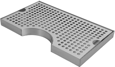 Bandeja de Goteo para Dispensador de Cerveza Kegerator de Acero Inoxidable | Color Plata, Diseño Desmontable, Uso Versátil para Recogida de Goteo en Máquina de Cerveza