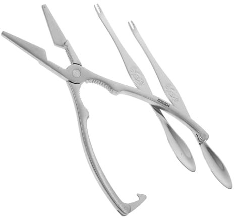 OKUMEYR 3pezzi Strumenti per Sbucciare i Granchi in Lega di Zinco Pinze per Aprire i Granchi e Aghi per Mangiare Aragoste e Altri Alimenti da Impugnatura Ergonomica Leggero e Portatile