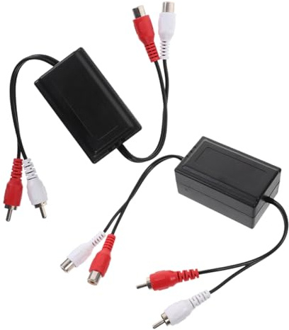 GALPADA 2pezzi Filtro Di Rumore Per Auto Audio Amplificatore Isolatore Di Loop Di Terra Modulo Isolatore Di Segnale Audio Riduttore Di Feedback Alternatore Per Auto Stereo Filtro Stereo