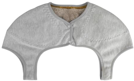 TCNGKIJIUK Schulterbandage Damen Herren Schulterwärmer Winter Schulterbandage Herren Warm Schulterpolster Atmungsaktiv Schulterstütze Nackenwärmer für Rücken Schulter 3XL (Helllgrau)