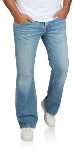 riverso Jeans herr stretch bootcut RIVAlan jeansbyxor denim blå svart 29 30 31 32 33 34 36 38 40, Tarmo Unskadad Wash (56057), 29W / 34L