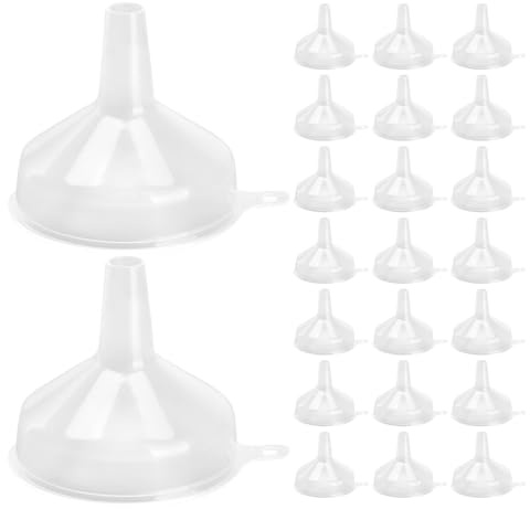 MUELODSIC Embudo Pequeño de Plástico Reutilizable para Botellas de Laboratorio y Cocina, Paquete de 60 Unidades, Fácil de Limpiar y Adecuado para Uso Diario