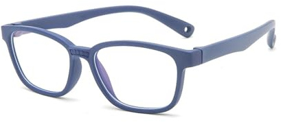 AQRNKK Anti Blue Light Glasses for Kids Computer Glasses,UV Protection Anti Glare Eyeglasses Computer Glasses Video Gaming Glasses for Children (Silicone deep Blue)