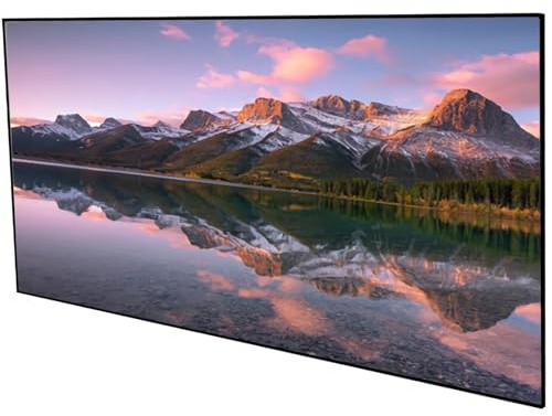 Pantalla de Proyección con Marco Fijo,Pantalla de Cine HD Plegable con Formato 16:9 para Actividades en Interiores y Exteriores,Pantalla de Proyección de Vídeo para Montaje en Pared(80 Inch)