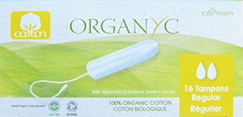 Organyc - Regular Organic Cotton Tampon - Applicator Free - 16 Count - Pack of 3 by Organyc