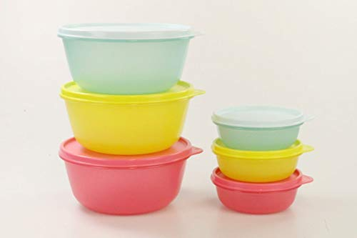 TUPPERWARE frigorifero Clarissa 1,5 l giallo + rosso + menta + Hitparade 300 ml giallo + rosso + menta