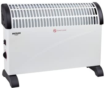 Bastilipo - Convector eléctrico, 2000W, con termostato, color blanco, modelo CE-2000