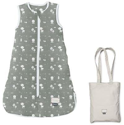 MOOVO by Nuvita 90100 | Sacco Nanna Invernale con Zip Centrale e Cerniera per i Piedi, in Cotone e imbottitura in materiale Riciclato, certificato OEKO TEX | 0-6 MESI | Sage Green
