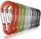 pullther 10 Stück Karabinerhaken, 70mm/2.76'' Karabinerhaken groß, Aluminium D-Ring Karabiner Schlüsselanhänger für Outdoor Sport, Wandern, Camping, Angeln - Mehrfarbig