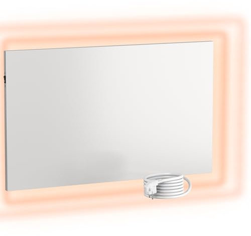 UMBRELLA® Infrarot Wandheizung Heizpaneel [OHNE THERMOSTAT] – Infrarotheizung Wandmontage Heizkörper – Carbon Crystal Infrarotheizung – Infrarot Paneel Badezimmer geeignet – (Modell H600-600W)