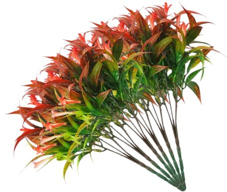 QUMIIRITY 6st Künstliche Prunkwinde Herbst Blumig Künstliche Blumenpflücker Eukalyptuspflücker Kunstpflanze Hochzeitssträuße Blumen Blumensträuße Für Die Hochzeit Blumenstrauß Plastik Rot