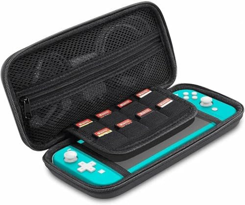 NBCP Switch Tasche für Nintendo Switch 2/Switch OLED und Switch Zubehör - Stoßfeste Tragetasche - Harte Schutzhülle, Reisetasche mit Aufbewahrung für Konsole, Joycons, Zubehör und Spiele - Schwarz