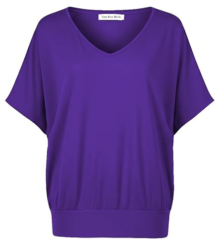 Van Der Rich ® - Tshirt Oversize mit V-Ausschnitt im lässigen Stil - Damen