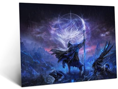 Displate Metallposter Elden Ring - Nightreign - Nightfarer Plakat - Wandbilder Moderne Bilder Spielzimmer Deko Schlafzimmer - Geschenk - Wanddeko Metall Poster 32 cm x 45 cm