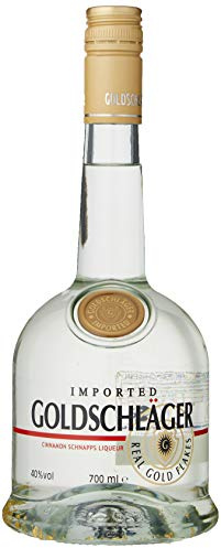 Goldschläger Cinnamon Schnapps Liqueur, 70cl, 43.5% ABV, with Gold Flakes | Cinnamon Flavoured Schnapps with Real Gold Flakes, Intense Spicy & Warm Liqueur, Ideal Neat or in Cocktails, Gift Idea