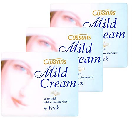 Cussons mild cream soap 4 x 85g Triple pack (12 bars in total)