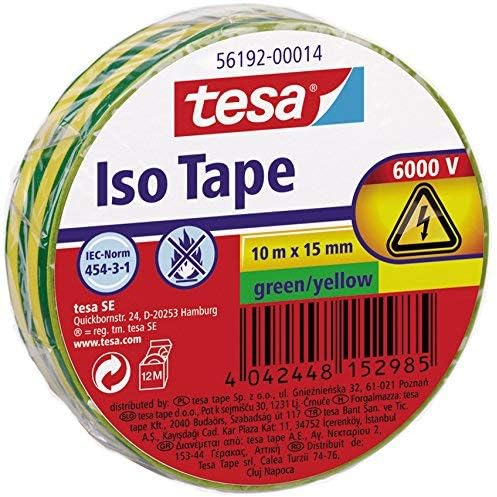 Tesa Isolierband, grün │ gelb, 2 Rollen