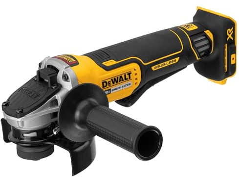 DEWALT 20V MAX* Angle Grinder Tool Cordless Brushless, 4 1/2 Inch, with Paddle Switch and Kickback Brake, Tool Only (DCG413B)