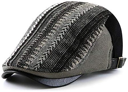 Ueither Unisex Baskenmütze Schiebermütze Gatsby Flatcap Newsboy Barett Cap