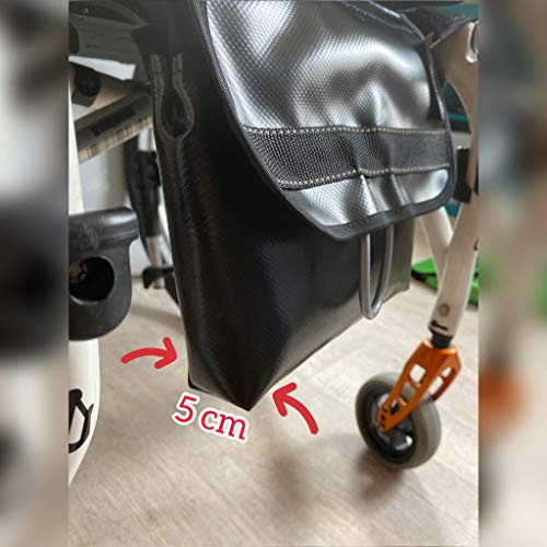 große Rollstuhltasche für vorn schwarz LKW Plane, rollibag.de