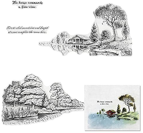 Forest Tree Clear Stamps for Card Making & Scrapbooking - Transparent & Silicone Stamps for Photo Album Decor & DIY Projects