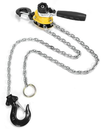 Mini Puller Lever Chain, Mini Lever Hoist Iron Selector Pawl Brake Design Steel Portable Lifting Ratchet Manual Lever Hoist 250kg Lever Block for Factories for Workshops