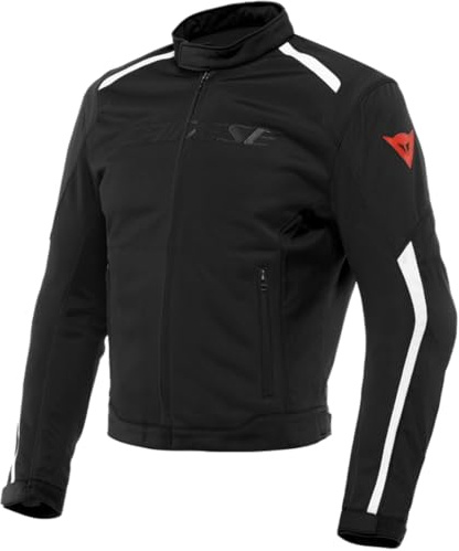 Dainese Hydraflux 2 Air D-Dry Jacket, Giacca Moto Estiva Con Fodera Impermeabile Removibile, Uomo, Nero/Bianco, 50